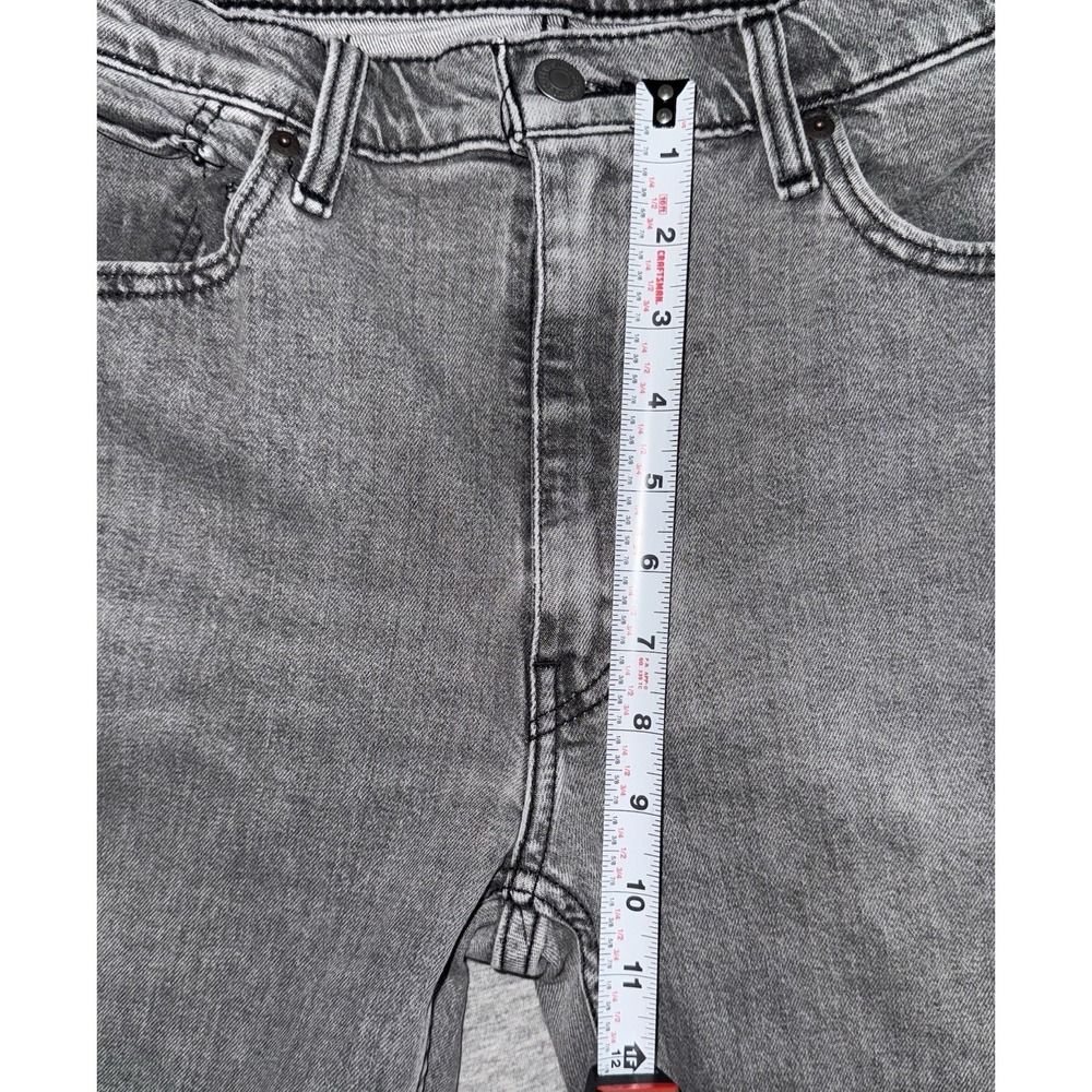 Levi 514 Mens Straight Fit Gray Jeans Size 36x30 Denim Pant Stretch Buttery Soft - Picture 11 of 13